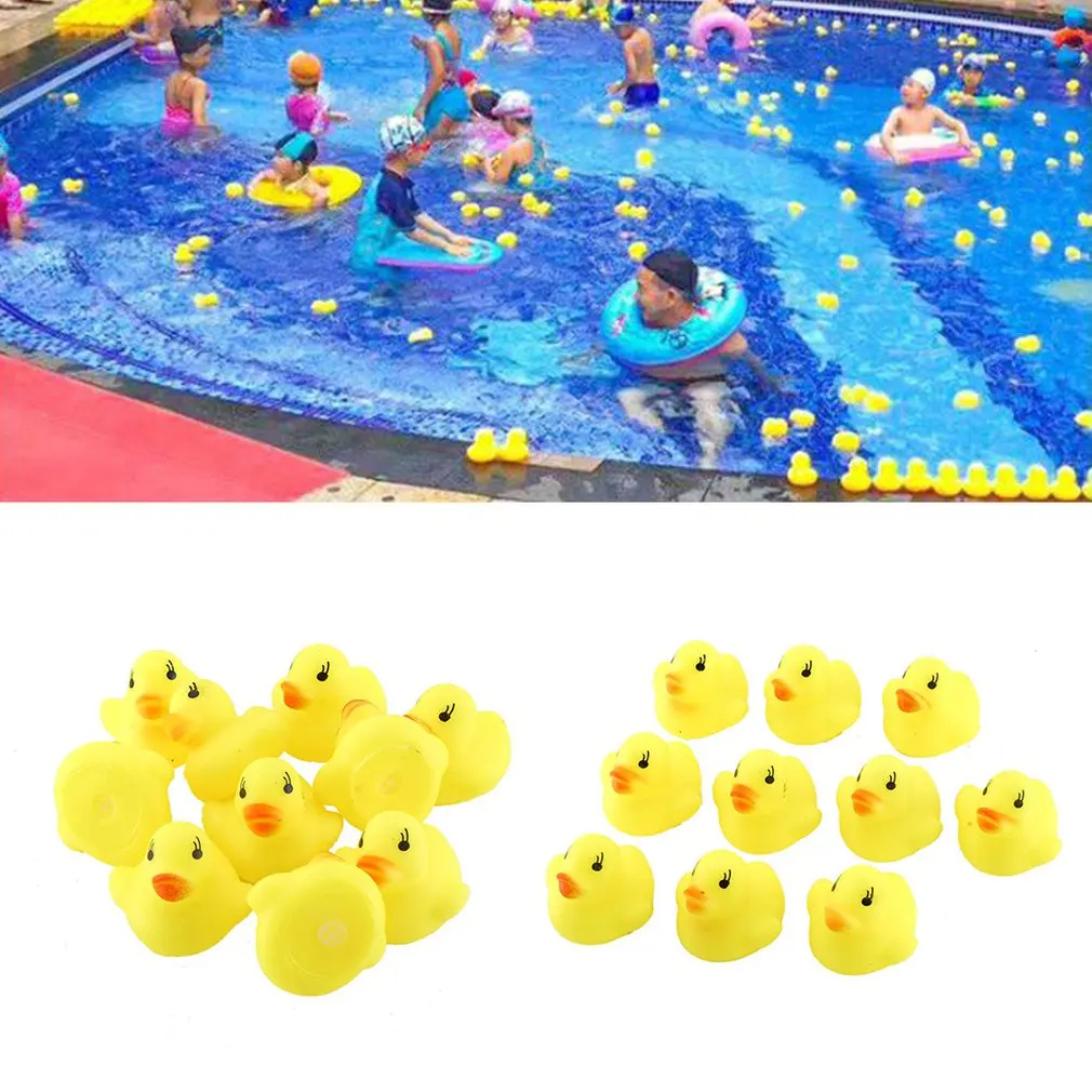 10 unids/lote mini beb&eacute; ni&ntilde;os juguete de goma patos de ba&ntilde;o juguetes de ba&ntilde;o diversi&oacute;n con agua juego reci&eacute;n nacido ni&ntilde;os juguetes de las ni&ntilde;as-2