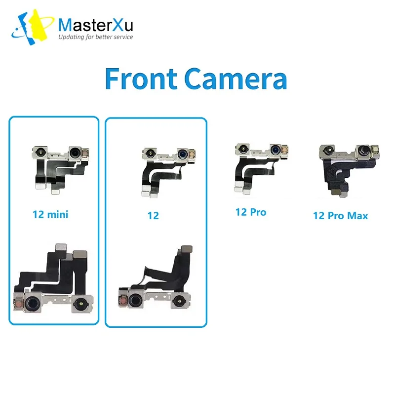 

MasterXu оригинальная фронтальная камера для iPhone 11 11 Pro 11 Pro Max 12 12 mini 12 Pro max маленькая камера с гибким кабелем приближения