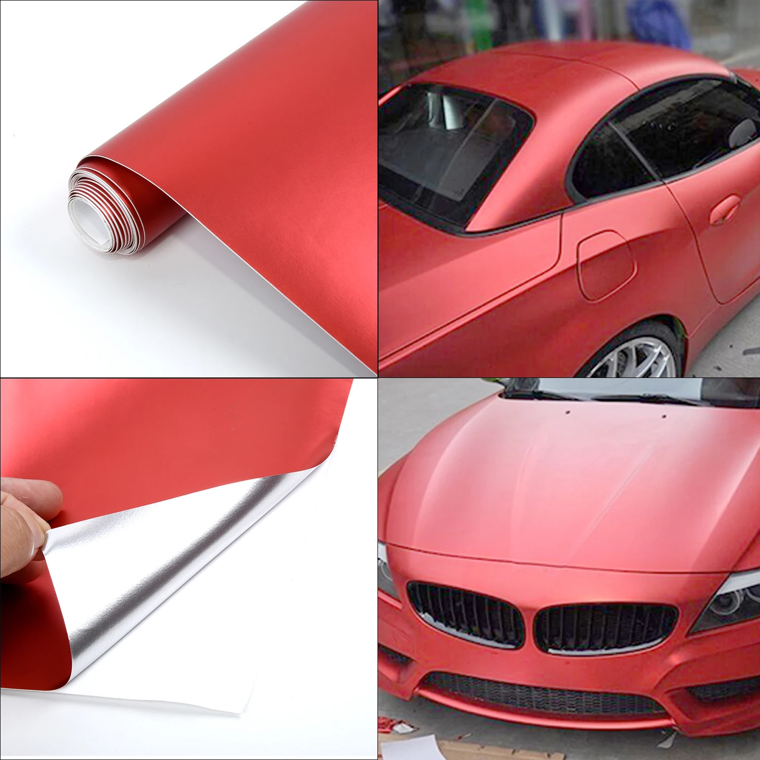 

UV resistant Car sticker Wrap Bubble free Decal Decor Metallic Roll Bumper