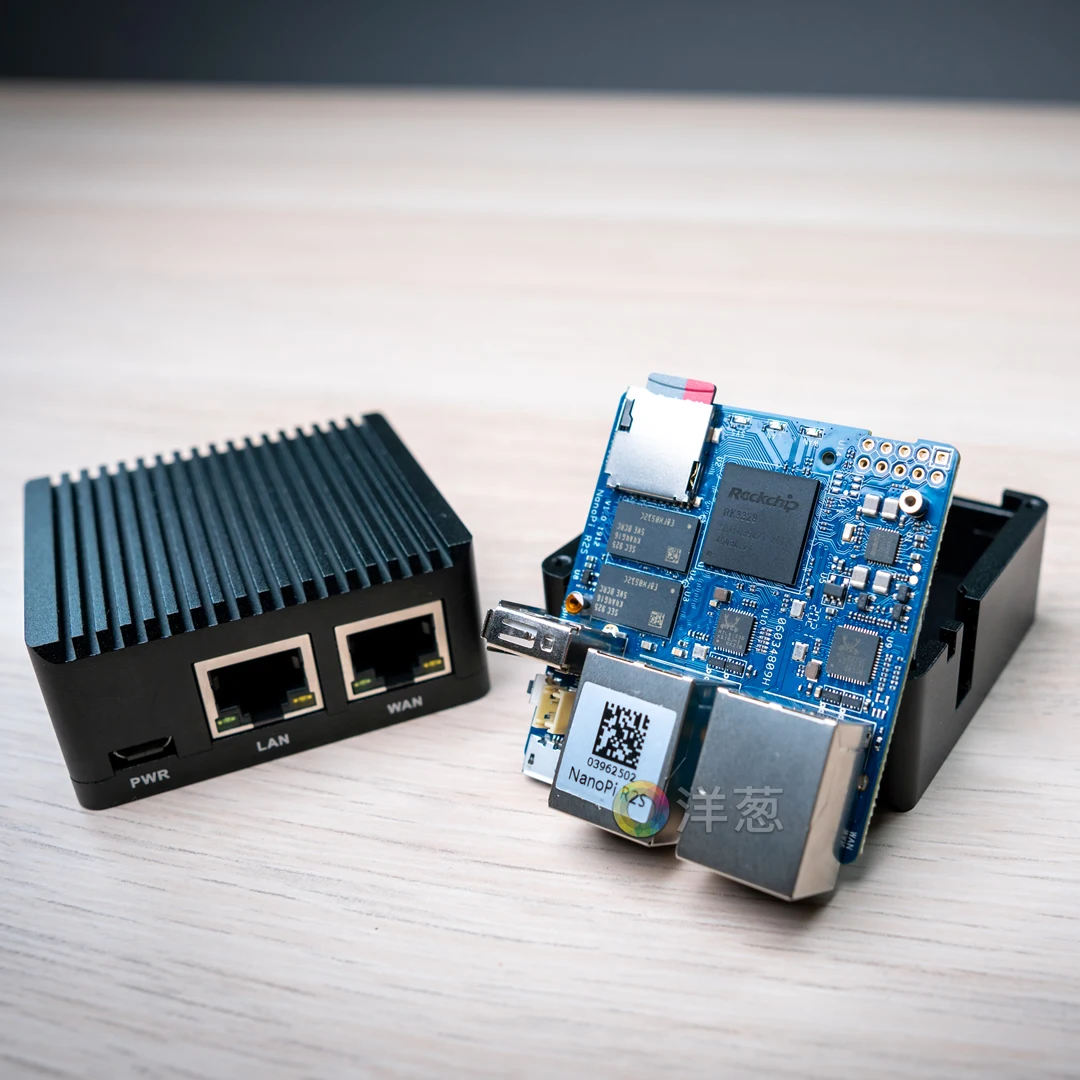 Маршрутизатор Nanopi R2S R4S Dual Gigabit Metal Shell OpenWrt LEDE макетная плата мягкая маршрутизация |