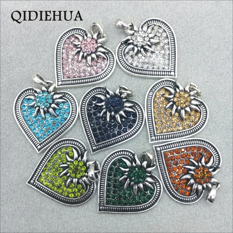 Тибетское посеребрённое ожерелье стразы 9 цветов | Украшения и аксессуары