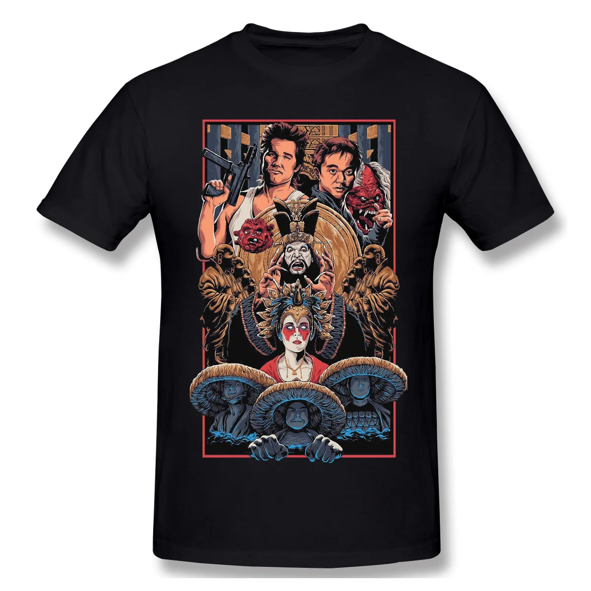 Men Mortal Kombat Domination Black T-Shirt Big Trouble In Little China Pure Cotton Tees Harajuku TShirt