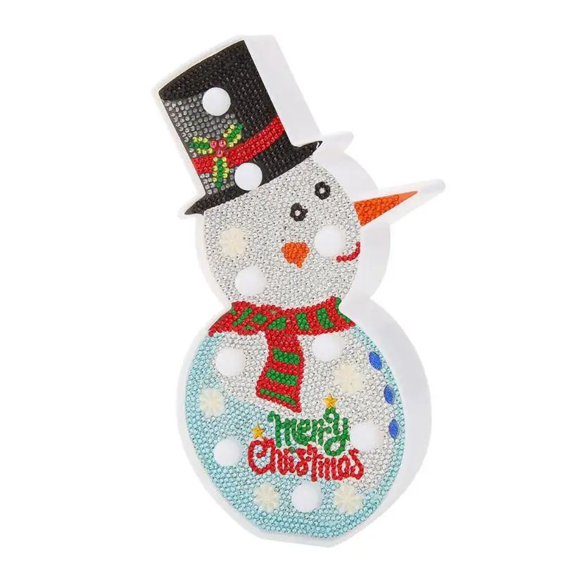 Snowman DIY ночной Светильник особой формы алмазов картина личность Рождественская елка Снеговик светодиодный ночной Светильник для дома украшения - Цвет: Snowman