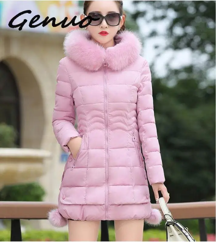 2019 парки из искусственного меха Женская пуховая куртка женские утепленная