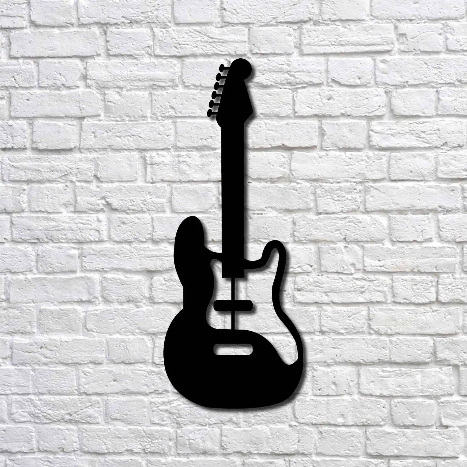 

Metal Wall Art - Bass Guitar II - Interior Decoration - Wall Hanging - Home Decor - Wall Sign -70x28 cm