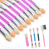 nail mirror powder brushes double sided eyeshadow applicator disposable sponge brushes kit makeup cosmetic supplie 10 pcsset