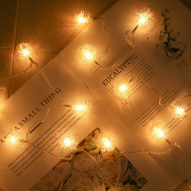 

Светодиодный снег звезда плюшевый светильник строка фото зажим световая гирлянда шаровая лампа украшение фея лампа USB Перезаряжаемые Бата...