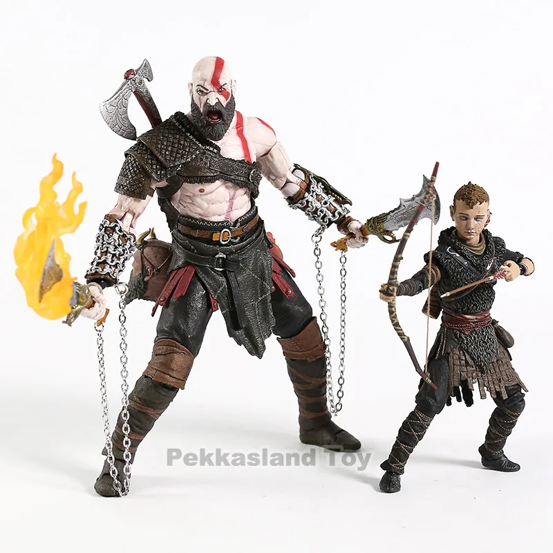 Фигурка бога войны игрушка Kratos &amp Atreus Ultimate KO's NECA Axe Shield Son Loki Набор фигурок из ПВХ