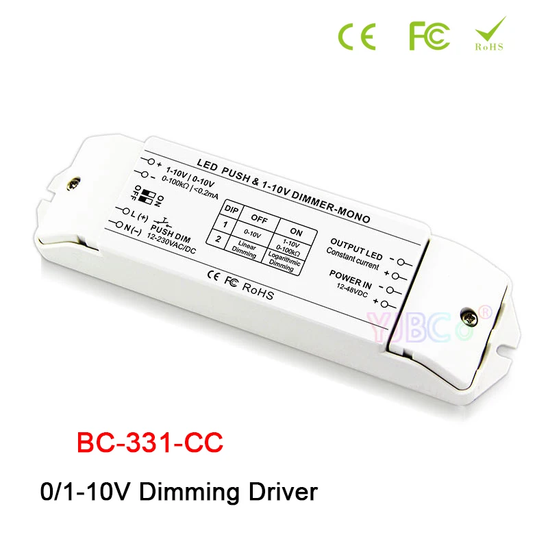 

0/1-10V to PWM dimming signal Converter 0-10V LED Dimming Driver 350mA /700mA/1050mA max 2400mA PUSH DIM dimmer driver BC-331-CC