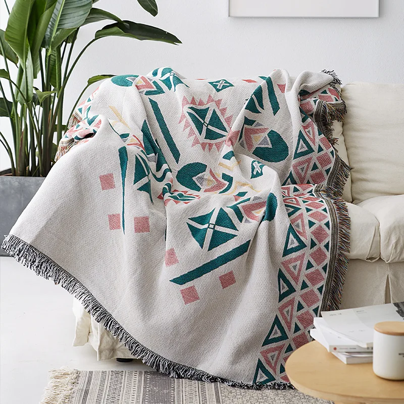 

Knit Blanket Sofa Blanket Office Nap Blanket Towel All Season Blankets for Beds Travel Throw Fabric Tapestry Home Decor Girl