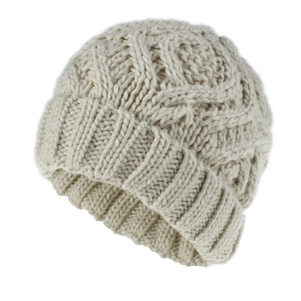 4 Ivory hat Зимняя женская вязаная шапка с шарфом, осенняя зимняя шапка для девочек, комплект, модная женская вязаная шапка, Балаклава, шапка из двух предметов WH106D - Цвет: 4 Ivory hat