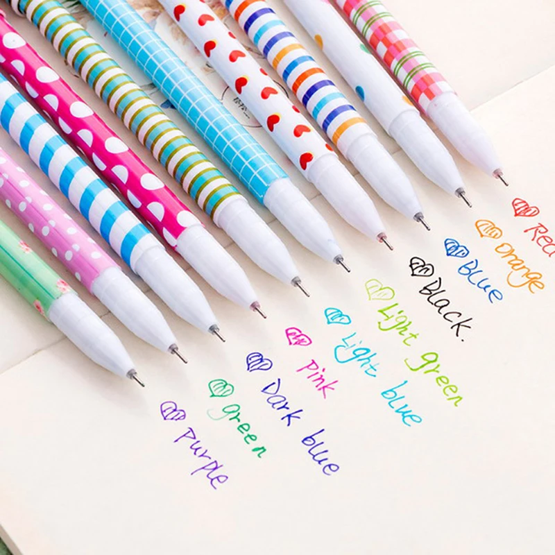 

Мини 2020 канцелярские принадлежности для мальчиков и девочек, канцелярские принадлежности, кавайные гелевые карандаши, 6/10 шт., цветные ручки с чернилами, милый набор