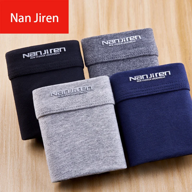 

4 CS Men Underwear Pure Cotton Boxer Shorts Youth Breathable Trend Boxer Briefs Cotton Boxers