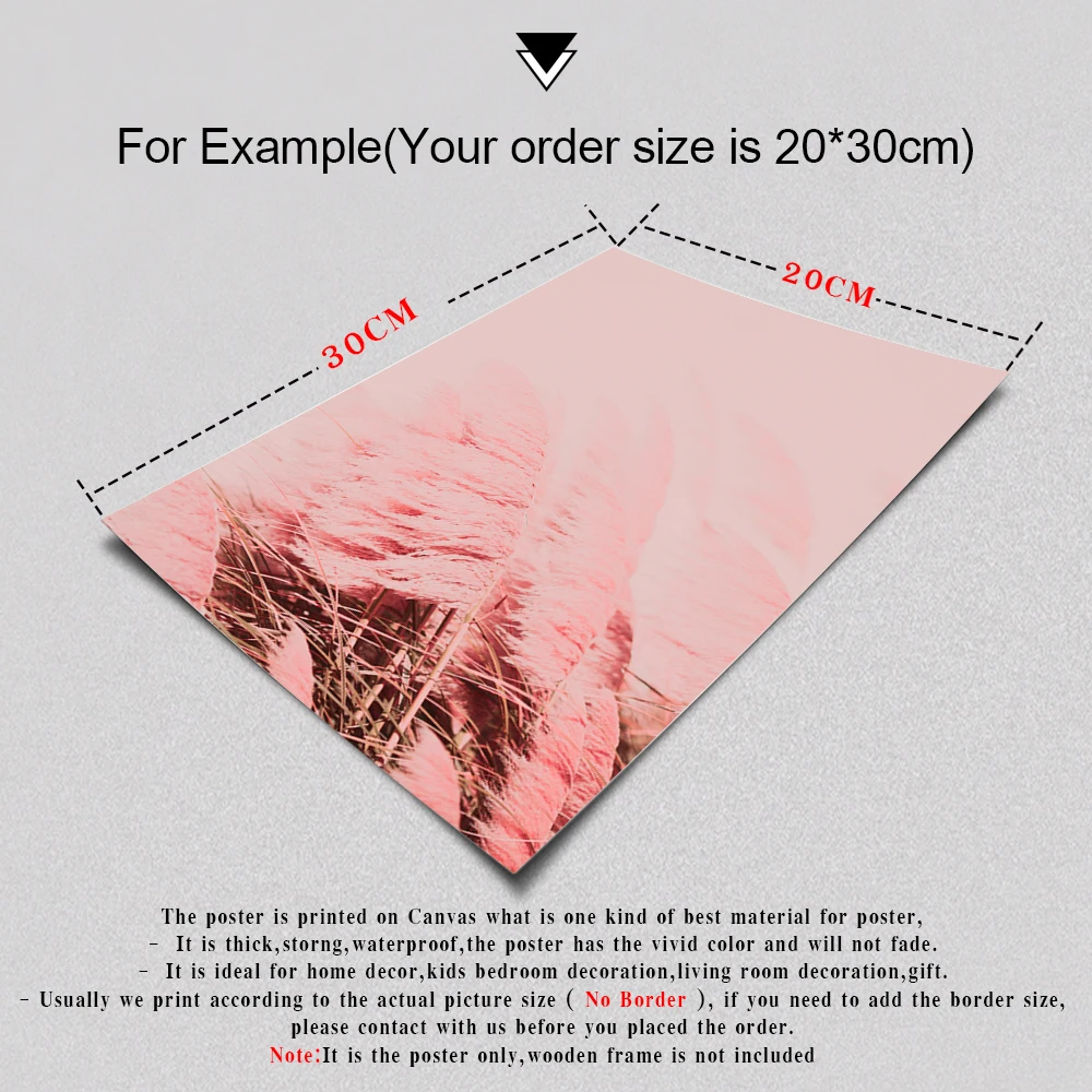 

Pink Farm Plant Flower Leaves Wheat Landscape Wall Art Canvas Painting Nordic Posters And Prints Wall Pictures For Living Room