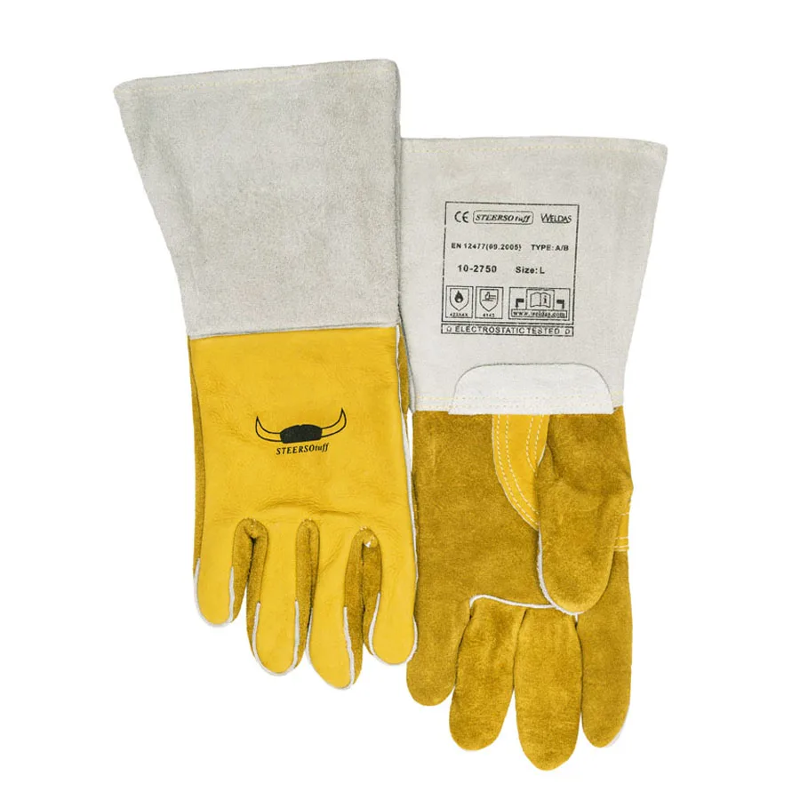 Перчатки сварщика Mig Tig из коровьей кожи 250 градусов Цельсия|gloves boxing|leather police