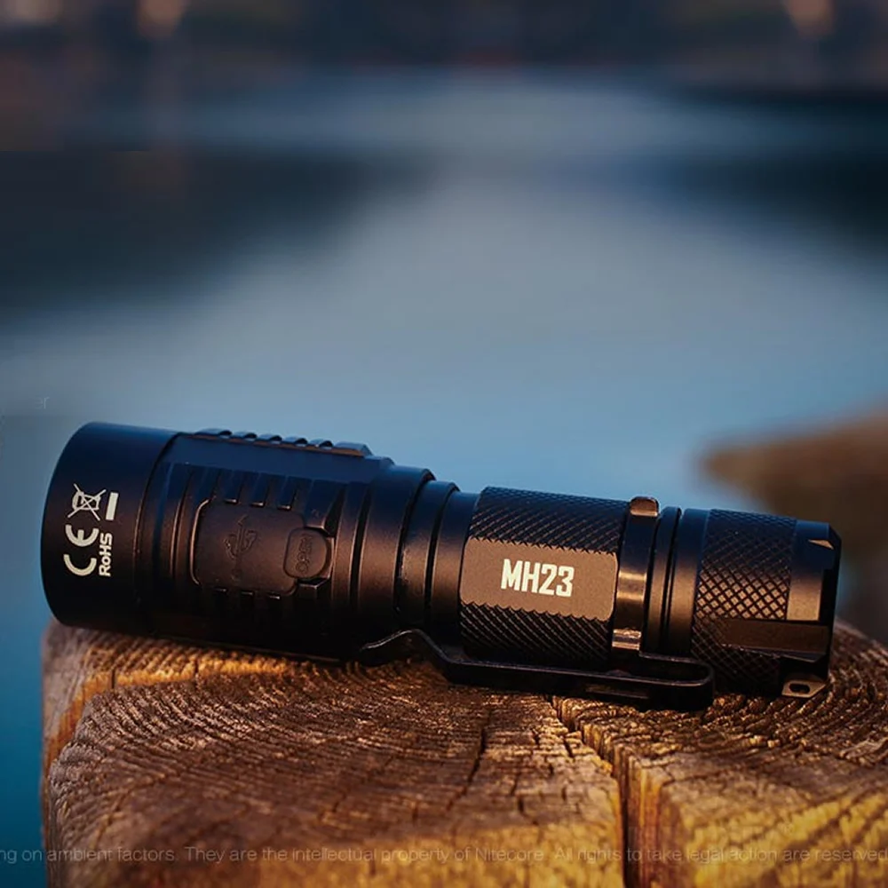 Оптовая фонарь Nitecore MH23 1800 люмен CREE XHP35 HD LED Мини-лампа USB Перезаряжаемый фонарь + Аккумулятор NL1835HP 3500mAh 18650 на.