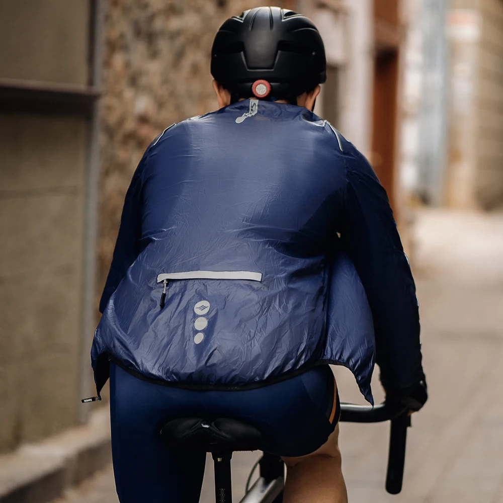 Santic Men Cycling Skin Coat Windproof Waterproof Small Rain Sun Protective Riding Cycling Jackets Abrigo de piel de ciclismo