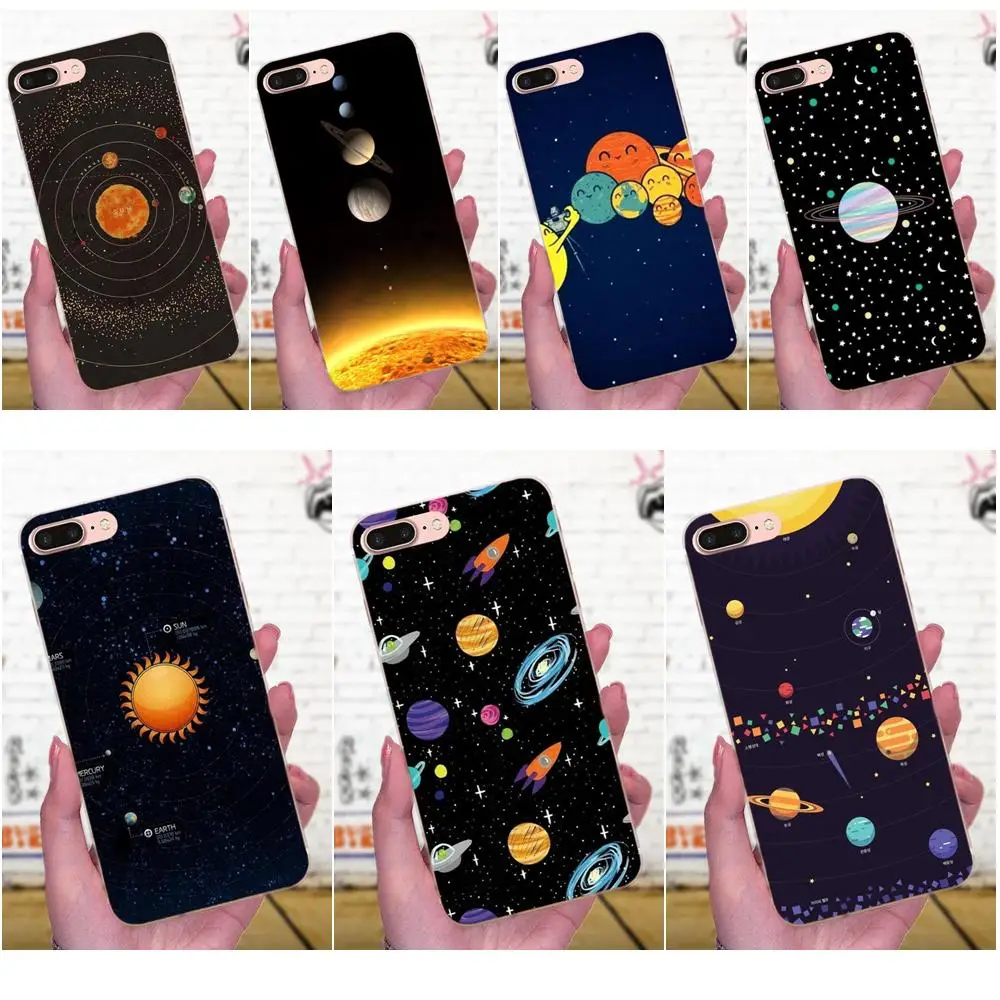 Глянцевая солнечная система Space Planet Stars красивая для Galaxy J1 J2 J3 J330 J4 J5 J6 J7 J730 J8 2015 2016