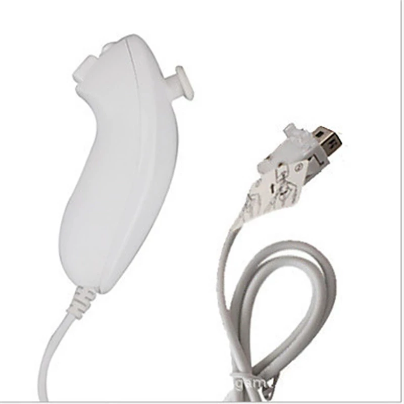 Игровой контроллер для Nintendo Wii джойстик с левой ручкой изогнутый игровой Nunchuk
