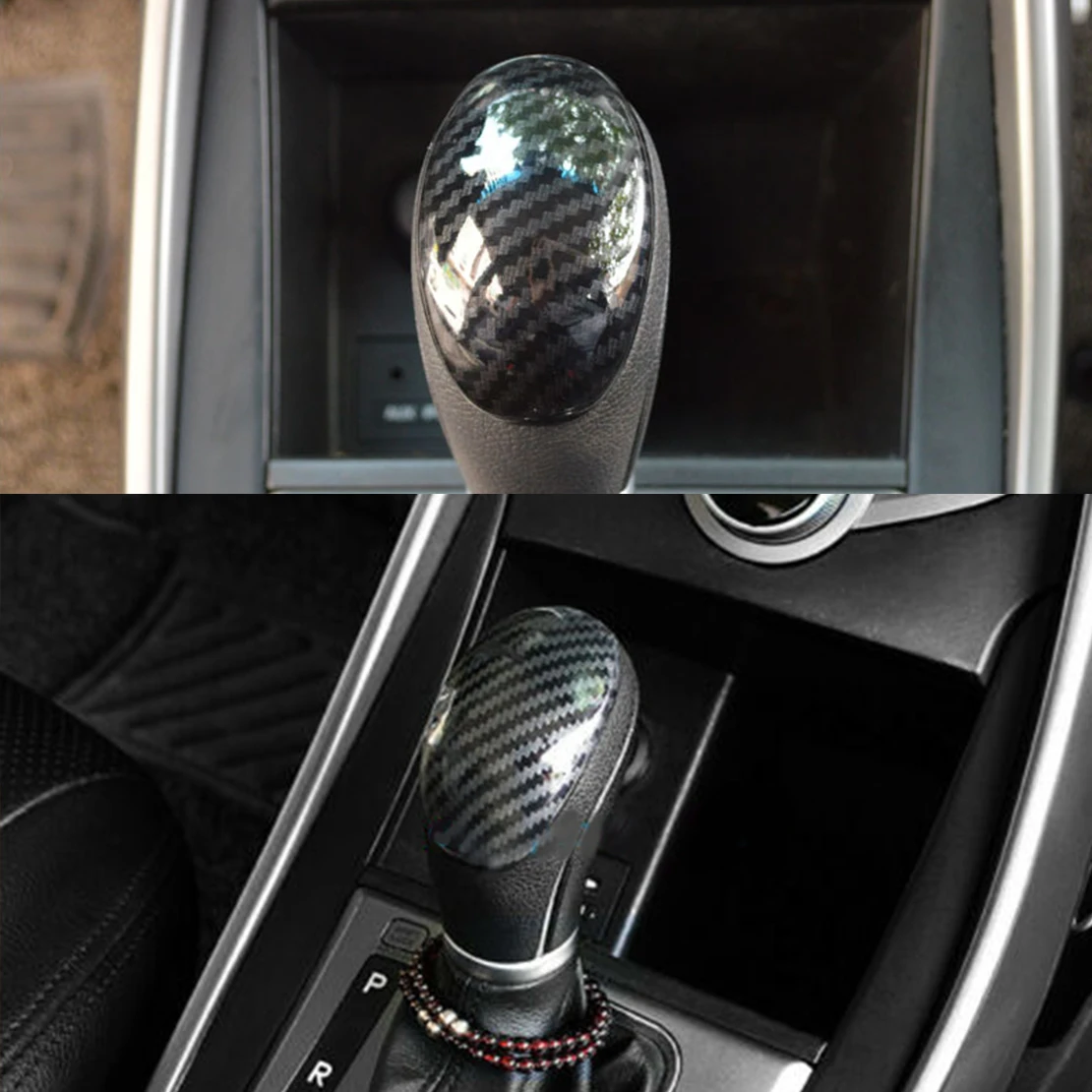 

ABS Carbon Fiber Style Car Interior Gear Shift Lever Knob Cover Trim Fit for Hyundai Elantra 2011 2012 2013 2014 2015 2016