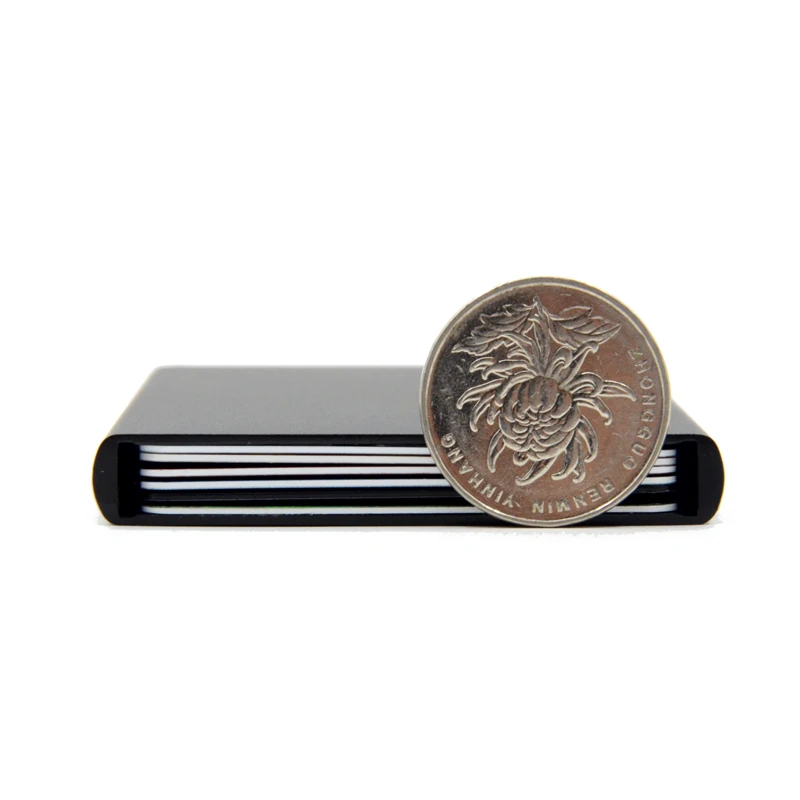 yuecimie anti theft id credit card holder porte carte thin aluminium metal rfid wallet case women men bank credit card box free global shipping
