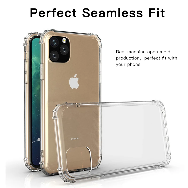 !ACCEZZ Mobile Phone Case For Apple iPhone 11 Pro Max Transparent Covers Ultra Thin Soft TPU Back Cover Cases Shell Funda Capa | Мобильные