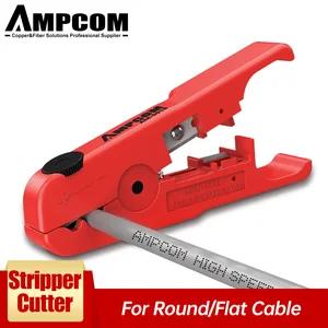 Инструмент для зачистки проводов AMPCOM Ethernet кабельный резак круглый инструмент для резки кабеля Lan инструмент для зачистки кабеля CAT7 CAT6 CAT5E CAT5 круглый провод