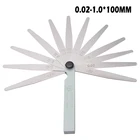 Полезный измерительный прибор 100 мм, Длина 0,02-1,0 мм, толщина 17 лезвий, метрический наполнитель, прибор измерение, макетный инструмент