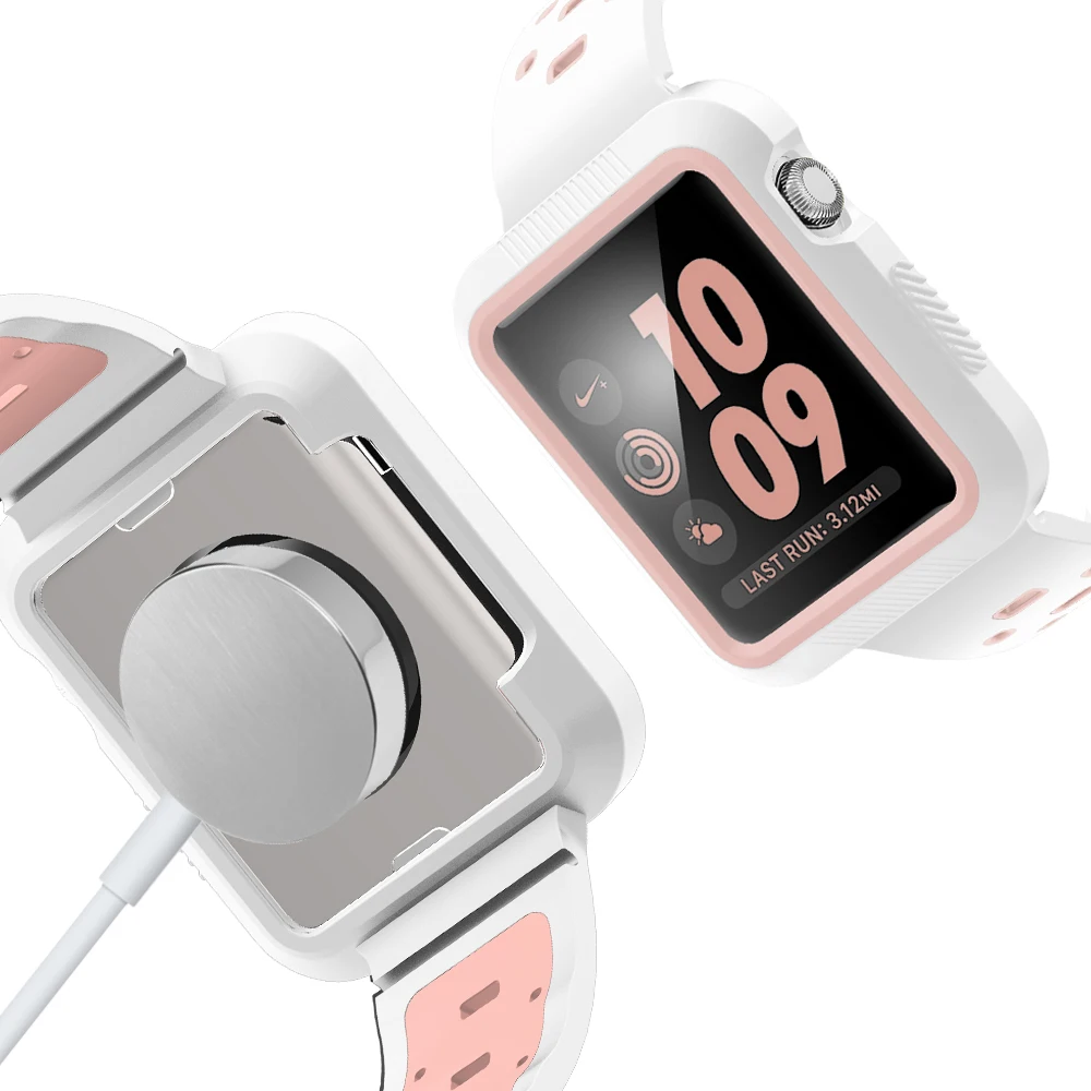 Модный спортивный ремешок для наручных часов Apple Watch 38 мм 42 силиконовый на