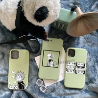 japan anime haikyuu love volleyball phone case for iphone 12 11 xs pro max x xr 8 7 6s 6 plus light green candy colors cover