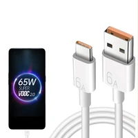 65w 6a charger cable fast usb type c charging data cord for xiaomi poco m3 x3 nfc f2 mi 11 9 samsung huawei oppo