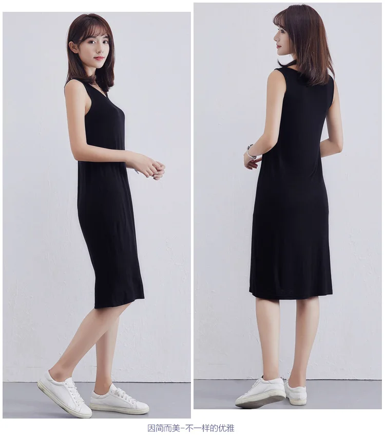 

Sexy sleepwear camisola new women night dress sleeveless modal cotton nightshirt female nightgown slim nighty casual nightdress