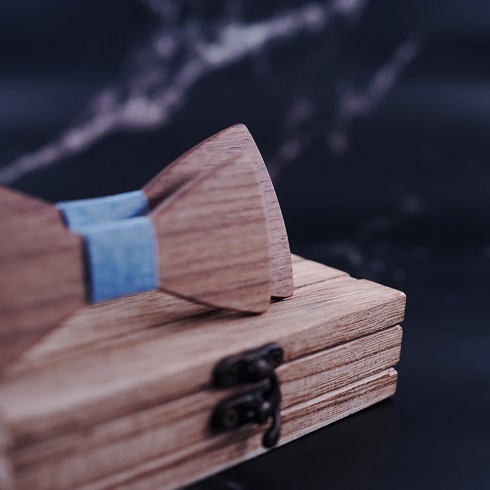 Набор деревянных бабочек для родителей и детей жаккардовая фигурная ткань