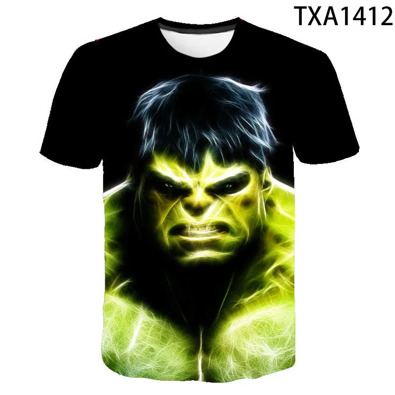 

2021 new Hulk 3D summer boy girl t-shirt fashion casual street clothing print cool short sleeve o neck