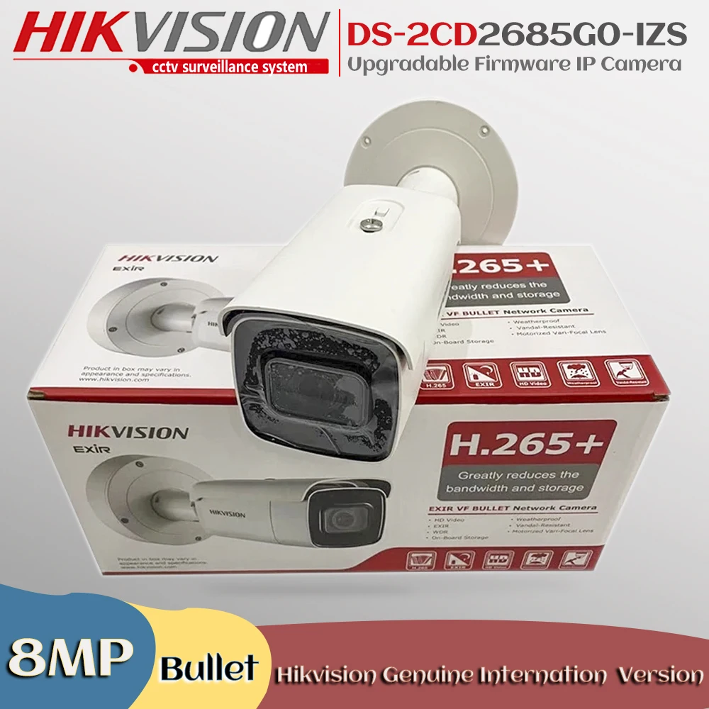 Hikvision DS 2CD2685FWD IZS английская версия 8MP 4K WDR вариофокальная сеть Bullet EZVIZ IP камера