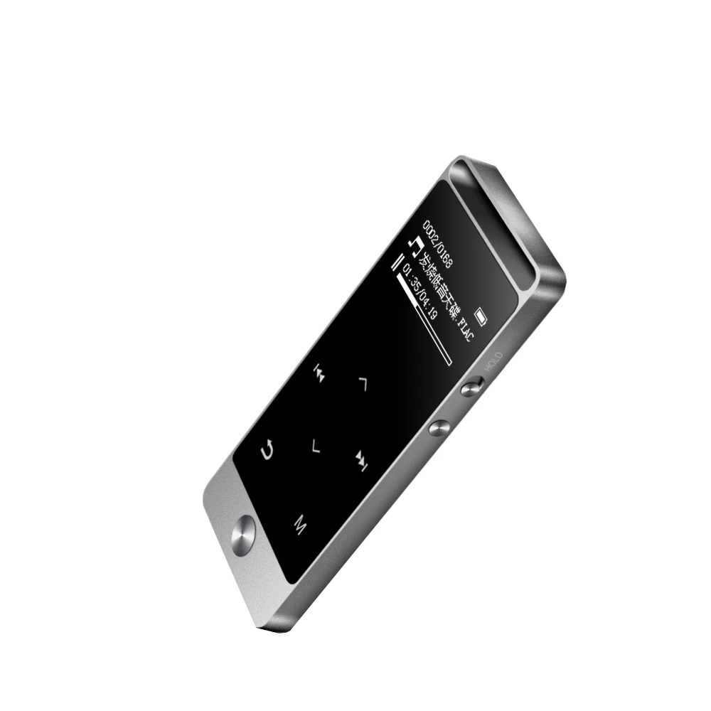 Bluetooth MP3 плеер Металлический музыкальный плеер без потерь сенсорный экран поддержка tf-карты до 64 Гб с fm-радио, запись, электронная книга - Цвет: BENJIE-S5B-Sliver