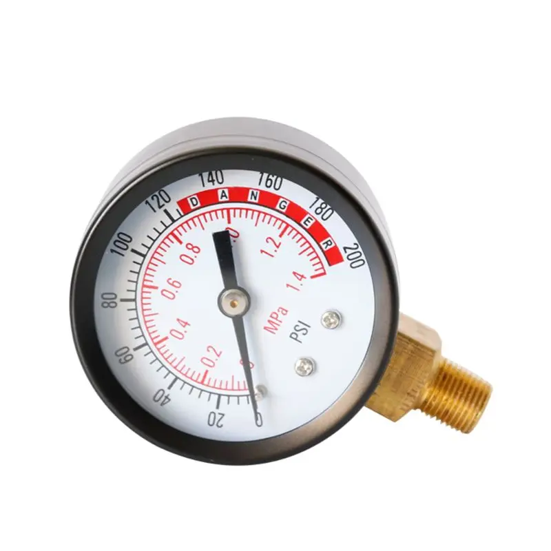 

0-200 PSI Pressure Gauge Air Gauge for Air Tank 1/8" NPT Bottom Mount 0-1.4 Mpa