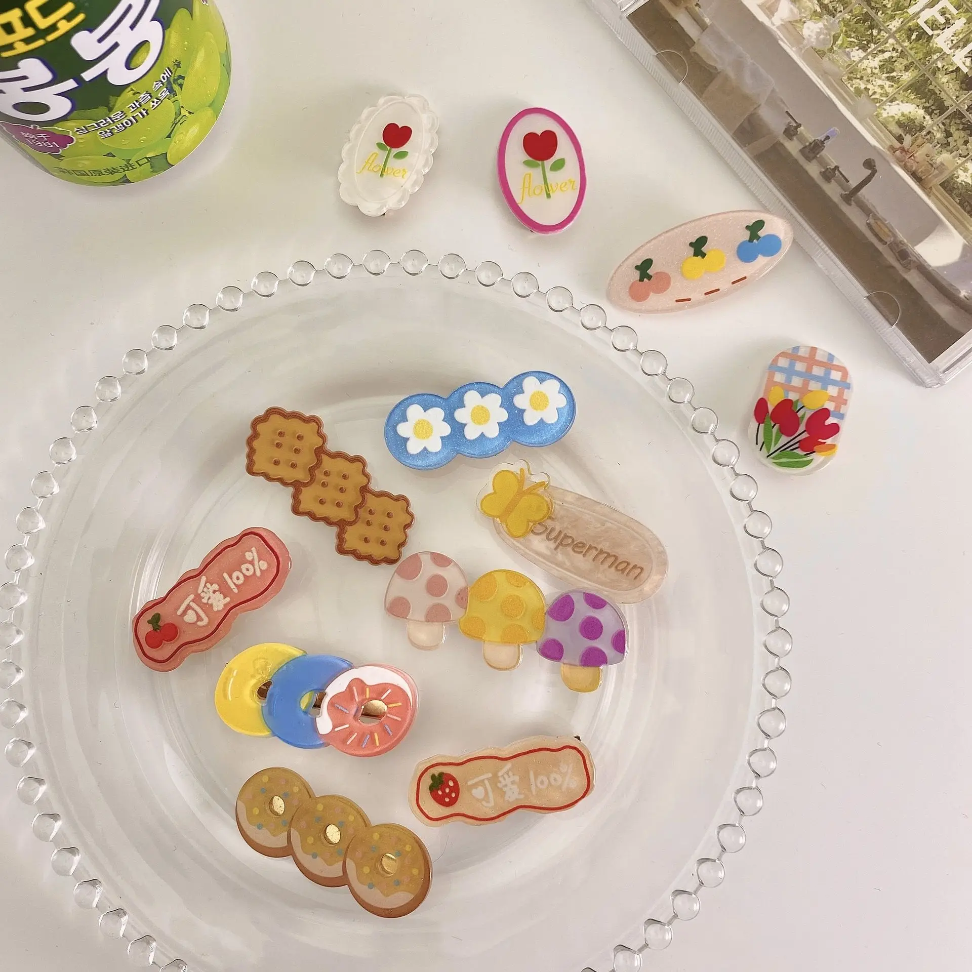 

Headwear Bear Girls Acrylic Children Cherry Korean Style Barrettes Cartoon Hairpins Hair Accessories Women Hair Clips