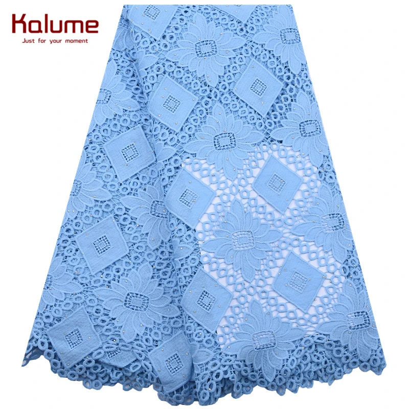 Kalume Новая Мода Африканский гипюр сетка шнур кружевная ткань в нигерийском стиле