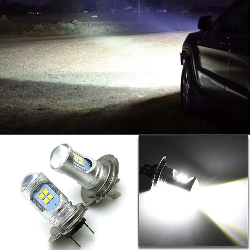 Противотуманные фары для Lexus GX470 RX330 330 350 LX470 IS200 IS 250 GX LED H7 IP65 белые 6000K DRL 2400LM
