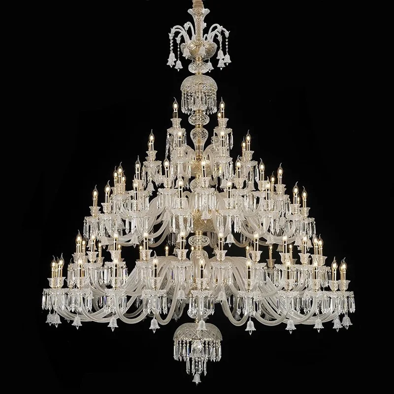

European Crystal Chandeliers Living Room Lamp Modern Minimalist Bedroom Lamps Light Luxury Villa Hotel Restaurant Chandelier