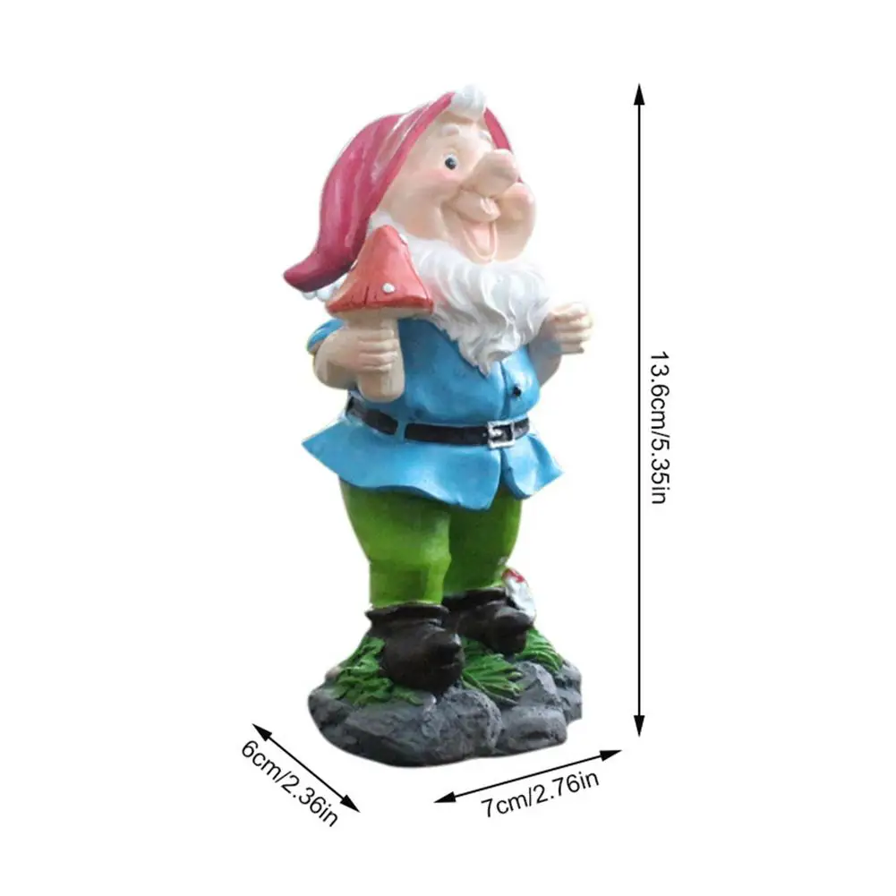 

Miniature Garden Gnome Garden Dwarf Picking Mushrooms Resin Figurines Garden Decoration Statue Gnome Home Lawn Decoration Craft