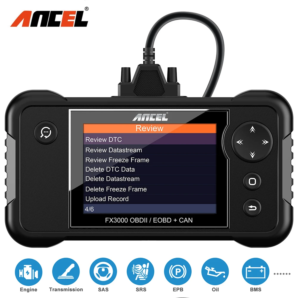 Ancel FX3000 OBD2 автомобильный диагностический инструмент ABS масло сервис BMS EPB SAS Сброс OBD2 сканер Профессиональный Автомобильный сканер бесплатное обновление