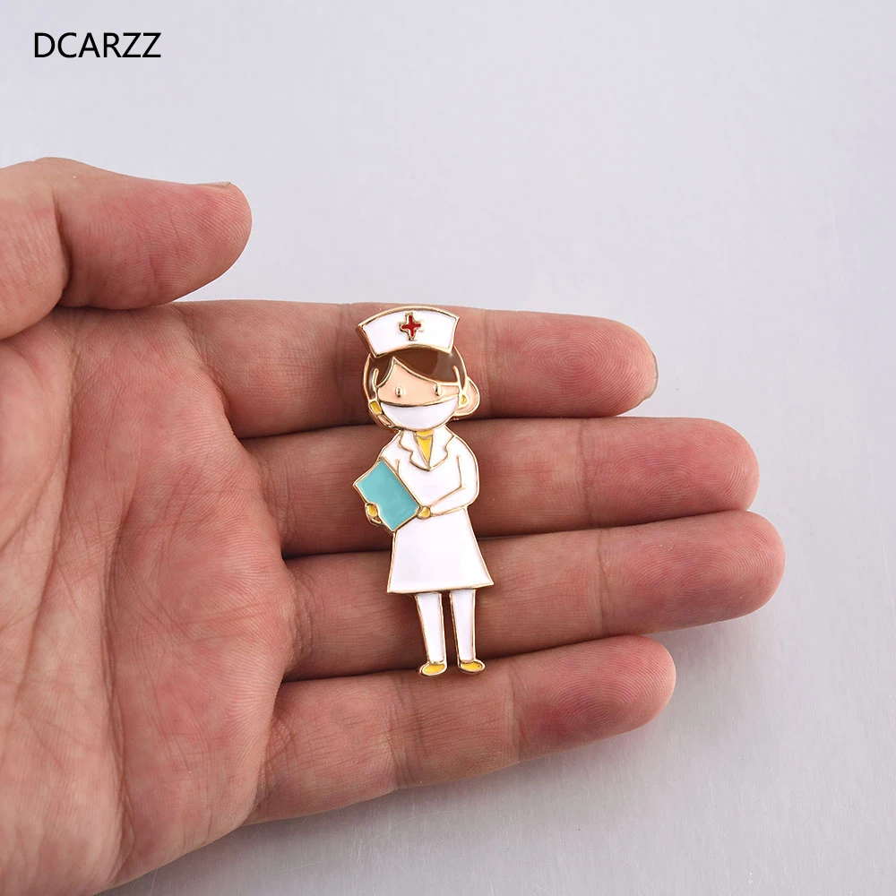 DCARZZ Милая брошь медсестры врач-медсестра ювелирное изделие в медицинском стиле