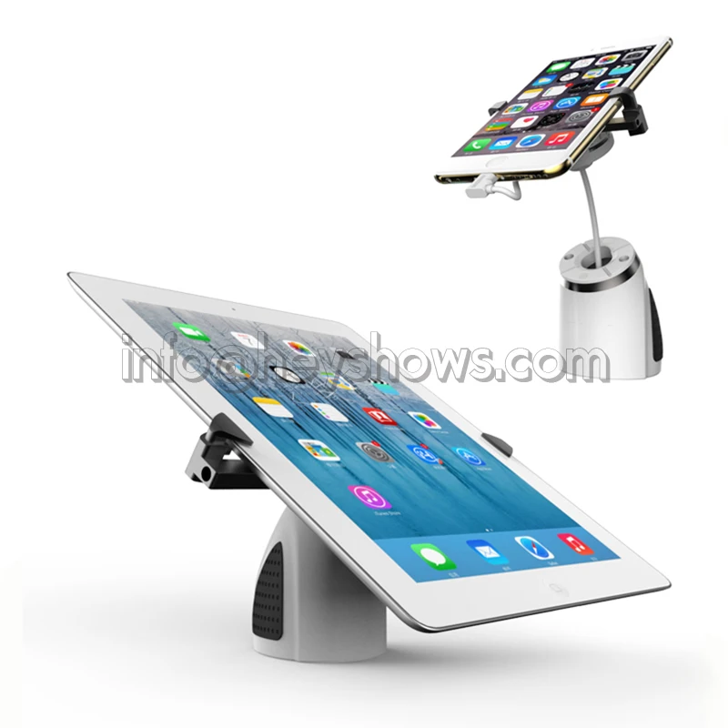 Smart Phone Security Display Stand Iphone Ipad Burglar Alarm Mobile Cell Phone Anti-Theft Holder With Charging For Phone/Tablet