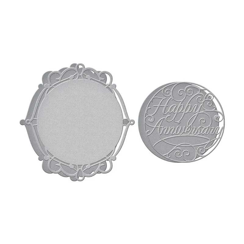 

New Cutting Dies for 2021 Background Frame 3D Banner Label Stamp Embossing Stencils for DIY Scrapbooking Photo Album Crafts