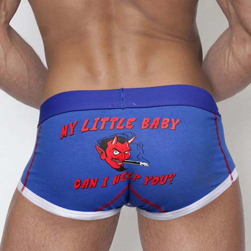 Трусы-боксеры мужские с принтом хлопковое нижнее белье героев дышащие U-bag шорты