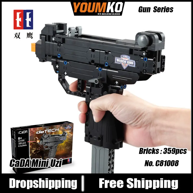 

Cada C81008 MOC Building block gun Model Series Mauser Submachine gun Building Blocks 359pcs Bricks Education Toys Gift