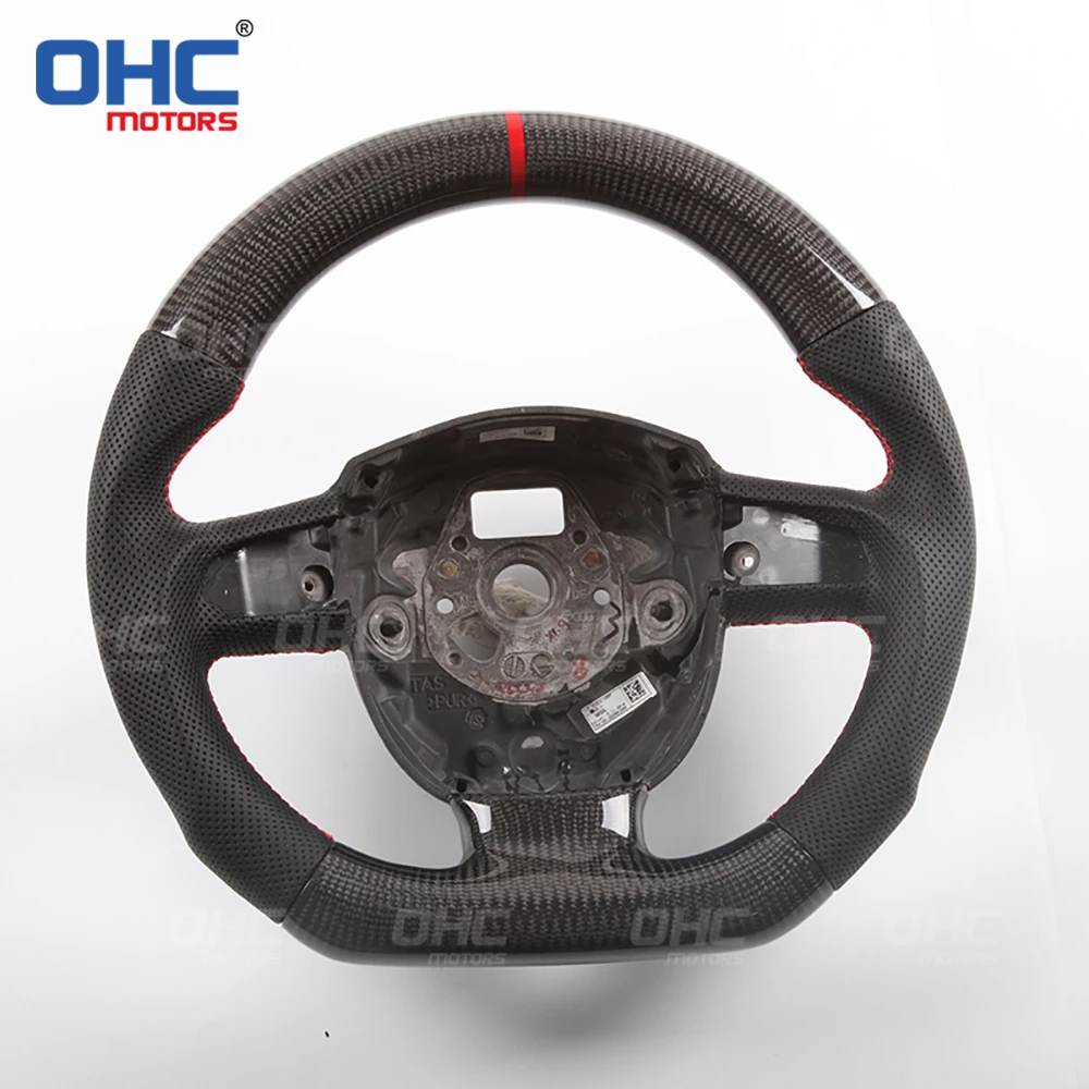 

100% Real Carbon Fiber Steering Wheel compatible for A1 A2 A3 A4 A5 S3 S4 RS3 RS4 RS5 RS6 RS7 S line