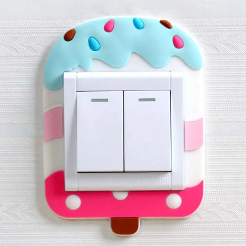 

Cartoon Luminous Switch Cover Wall DIY Decoration Fluorescent Glow in the Dark Livingroom Kid Room Switch Protective Cover 1pc